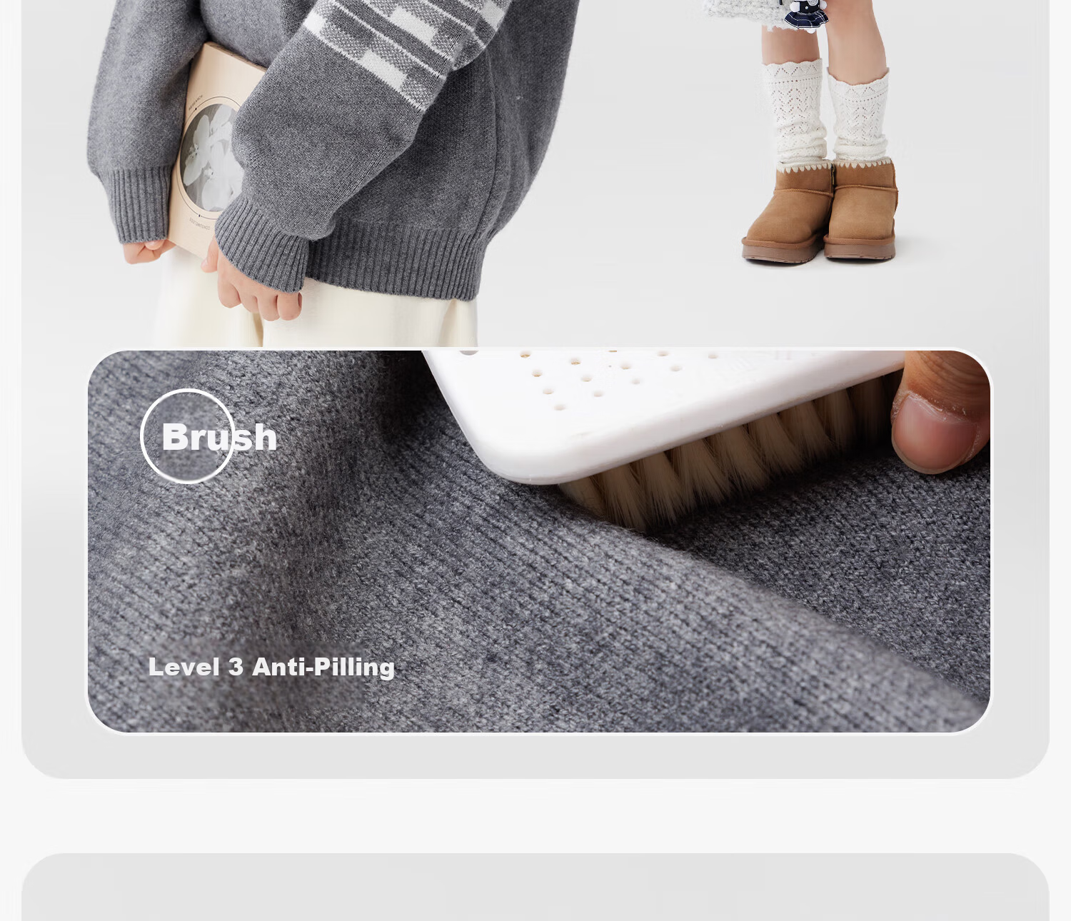 Zoxi Girls Sweater Autumn Winter Sausage Dog 2025 New Big Kids Warm Knitted Top Gray 150 9
